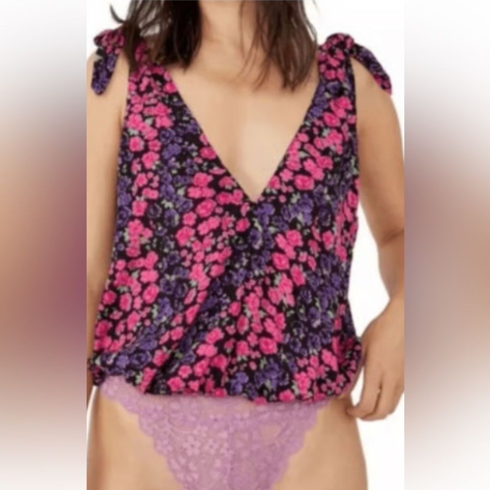 Free People Bare It All Floral Bodysuit Size XS